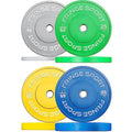 OneFitWonder Bumper Plate Set Virgin Rubber Steel Insert Strength Training Equipment (230)