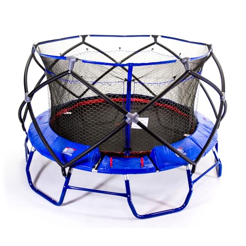 Monxter Titan XT8 Outdoor Kids Trampoline with Safety Enclosure 15FT Round Blue
