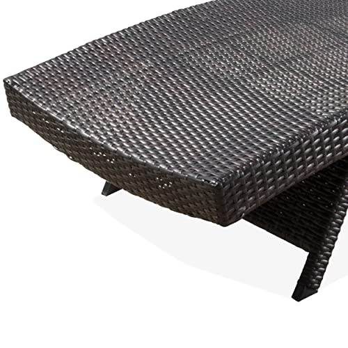 Christopher Knight Home Salem Outdoor Wicker Chaise Lounge Chairs 4-Pcs Set Multibrown