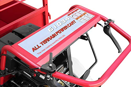 XtremepowerUS 7HP Motorized Track Wheel Barrow Red/Black