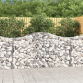 Arched Gabion Baskets 4 pcs Galvanized Iron Plant Pots Self-Watering Indoor Outdoor Gardening White Black