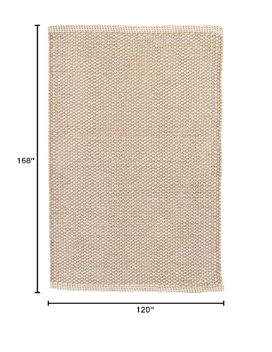 Dash & Albert Pebble Performance Area Rug 10' x 14' Neutral Solid Handwoven Washable Durable Fade Resistant Pebble Neutral