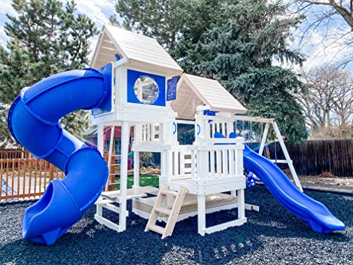 Generic Premium Turbo Twister Playset Slide 7ft Deck Height Blue