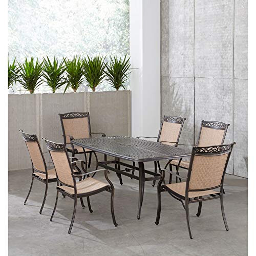 Hanover Fontana 7-Piece Patio Dining Set Tan