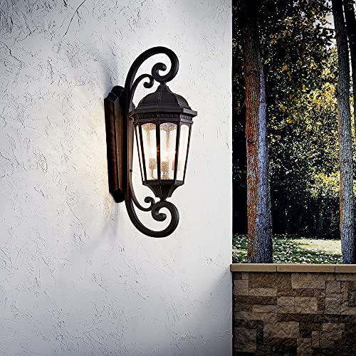 Bailey Street Home 3 Light Outdoor X-Large Wall Mount Textured Black