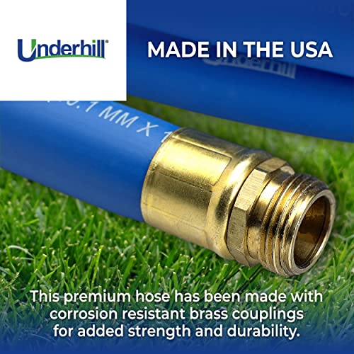Underhill UltraMax Commercial Garden Water Hose, Lightweight Heavy-Duty Flexible, 1 Inch x 125 ft, Blue
