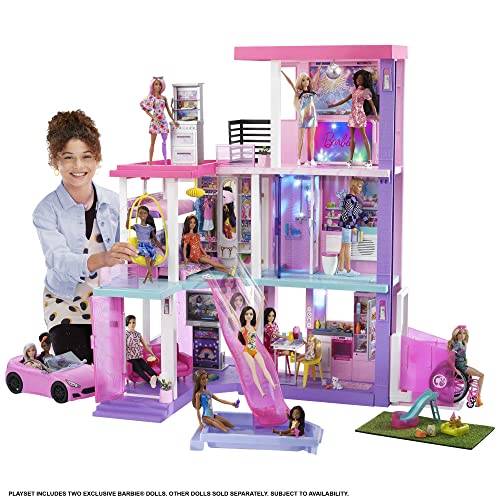 Barbie 60th Celebration DreamHouse Playset with Dolls & Accessories Multicolor