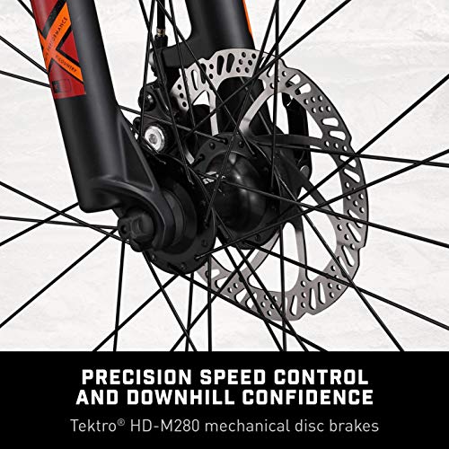 Mongoose Salvo Trail Adult Mountain Bike 29-inch 18-Speed Aluminum Frame Disc Brakes Orange