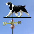 Springer Spaniel Hand Carved & Painted Weathervane Black 32 Inch