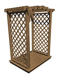 Backyard Crafts Amish-Made Jamesport Style Pine Arbor - 5' Wide Walkthrough Mushroom Stain