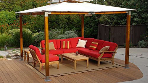 TeakStation Sunbrela Fabric Cushions for Samurai 7pc Sectional Sofa Set
