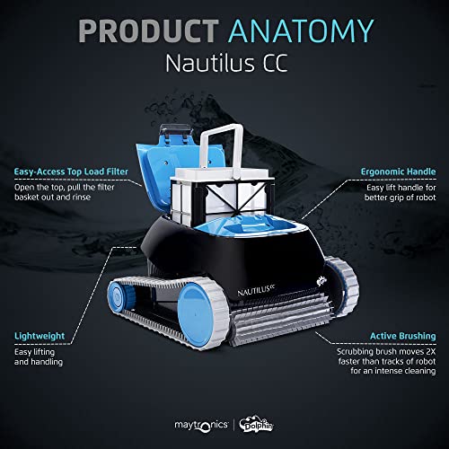 Dolphin Nautilus CC Robotic Pool Vacuum Cleaner up to 33 FT - Bundle with Ultra Fine Filter Basket