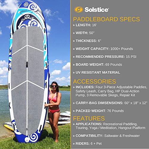 Solstice Maori Giant Multi-Person Inflatable Paddleboard Multicolor