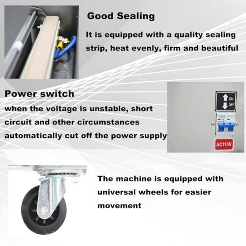 Banfluxion 110V Single Chamber Vacuum Packaging Machine 950W Sealer for Meat, Vegetables, Fruits