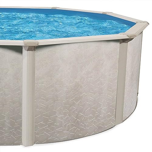 Aquarian Phoenix Round Steel Frame Above Ground Swimming Pool Gray