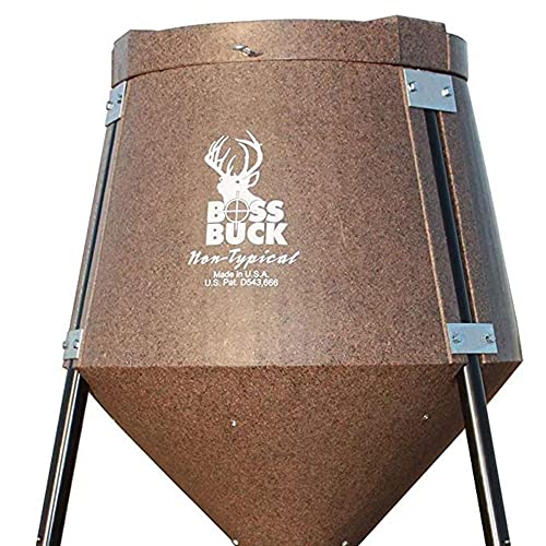 Boss Buck 200 lb Gravity Fed Tripod Feeder for Wildlife - Brown (3 Pack)
