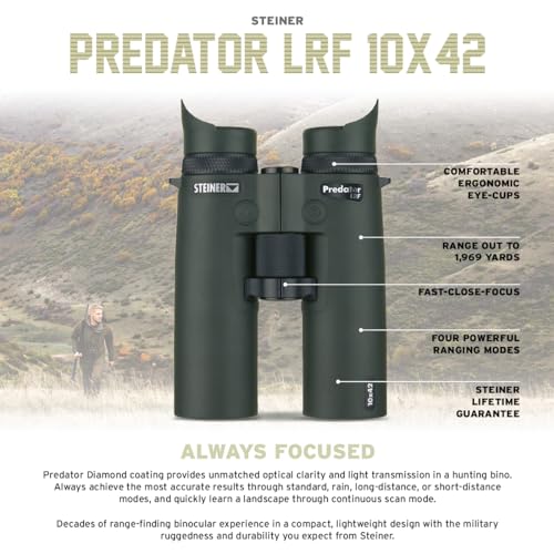 Steiner Predator Series 10x42 Hunting Binoculars with Laser Rangefinding
