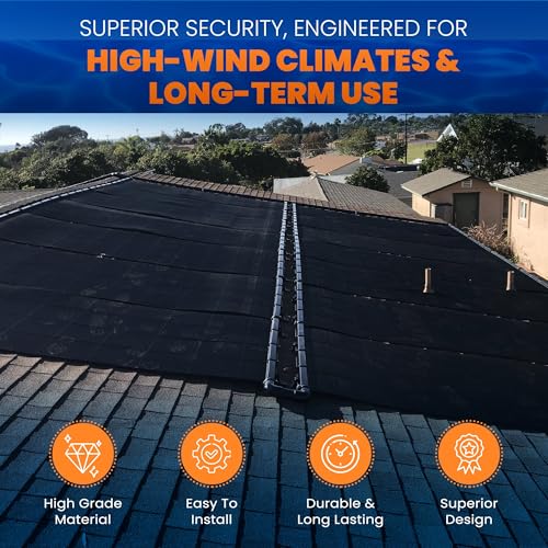 SolarPoolSupply Industrial DIY Solar Pool Heater Kit with High-Wind Mounting & Freeze Resistance - Includes (2) 4'x12.5' Panels
