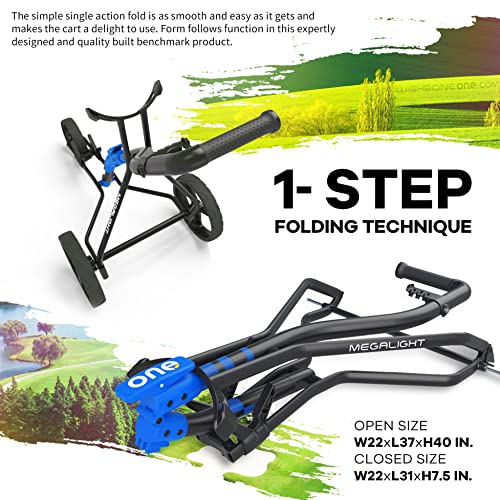 GolfWishbone Golf Push Cart Blue