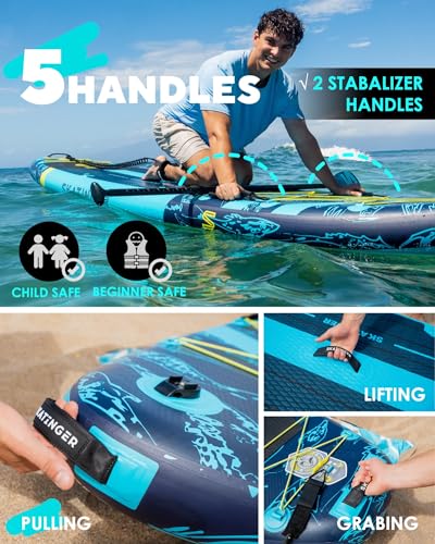 Skatinger 11'6×35" Super Wide Inflatable Stand Up Paddle Board Blue