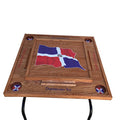 Latinos R Us Domino Table with Dominican Republic W Flag Cherry