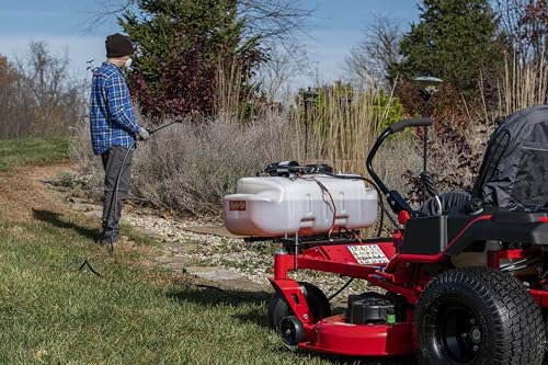 Agri-Fab 45-0628 Zero Turn Riding Lawn Mower Sprayer with Boom and Wand 15-Gallon Capacity White