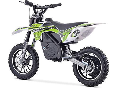 MotoTec Gazella 24V 500W Electric Dirt Bike Green