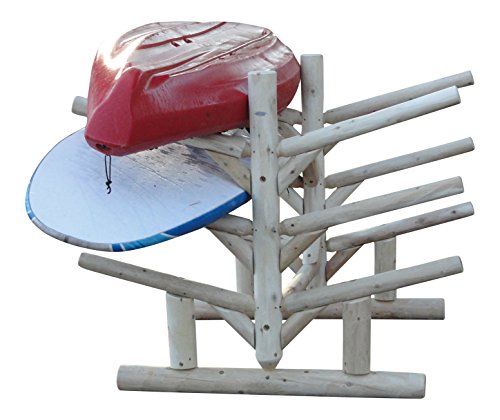 Log Kayak Rack 6 Place Paddle Board Storage Rack Unfinished
