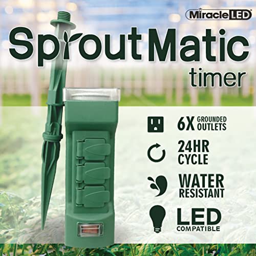 Miracle LED Smokephonics Indoor Grow Light Kit - Double Plant Yield, Full Spectrum 150W Bulbs & 4-Socket Fixture with Timer (6-Pack)