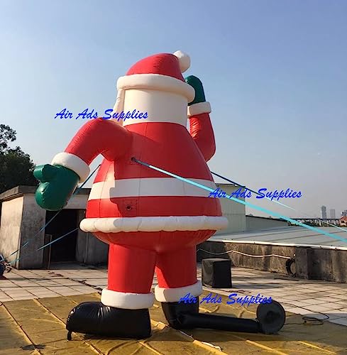 Air-Ads Supplies 15ft Inflatable Advertising Giant Santa with Blower Red Green