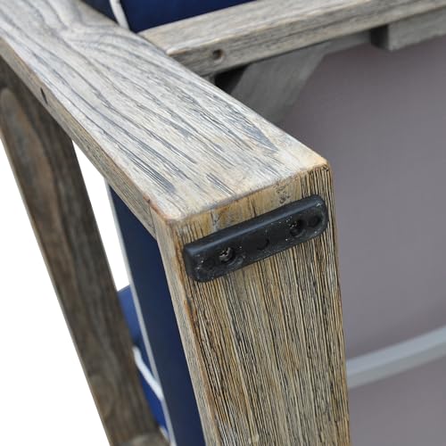 Courtyard Casual North Shore 3 Piece Bistro Set - 1 Side Table & 2 Club Chairs, Driftwood Gray