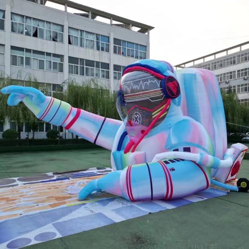 HOAELOS Giant Inflatable Astronaut 26 Feet with LED Lights for Music Festival and Outdoor Decorations