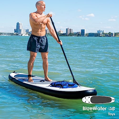 Blue Water Toys Inflatable Stand Up Paddle Board Kit Black
