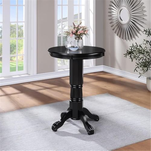 Home Square 3-Piece Pub Table Set with 2 Counter Stools Black