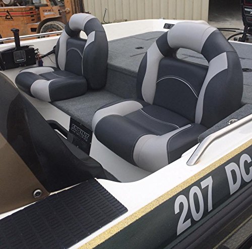 DeckMate Boat Seats 61" Bass Boat Seats Charcoal & Blue