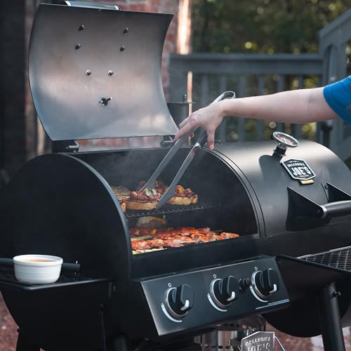 Oklahoma Joe's Canyon Charcoal and Propane Gas Combination Smoker and Grill Black