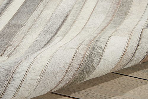 Calvin Klein Home Prairie Contemporary Area Rug 9' x 12' Silver