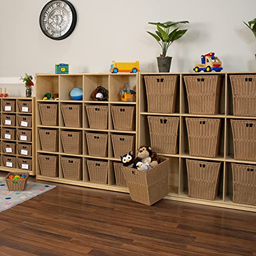 Contender Kids 16 Cubby Storage Shelf Natural