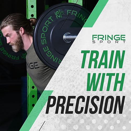 OneFitWonder Fringe Sport Contrast Bumper Plates Set 350 lbs for 2-in Barbells
