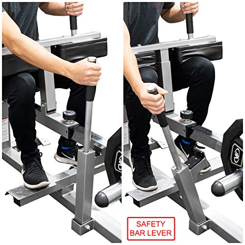 Valor Fitness CC-5 Seated Calf Machine Black Chrome