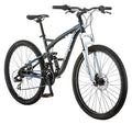 Mongoose Men's Detour Mountain Bike Grey Full Susp