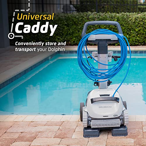 Dolphin Explorer E50 Wi-Fi Robotic Pool Vacuum Cleaner with Caddy & Cover White