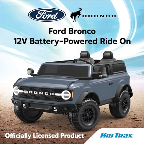 Kid Trax 12V Ford Bronco Ride-On Toy Grey
