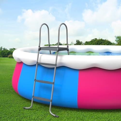 KLKE Inflatable Round Above Ground Swimming Pool Set Blue