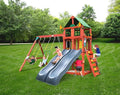 Gorilla Playsets Playmaker Deluxe Wooden Swing Set Redwood Stain