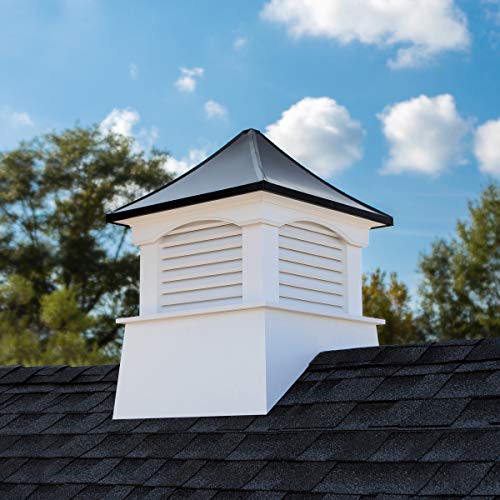 Good Directions Coventry Vinyl Black Aluminum Roof Cupola 22" x 29" Black