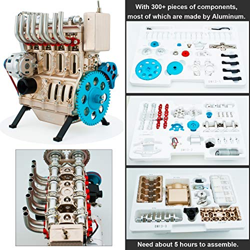 DjuiinoStar Vehicle Engine Model Kit 4-Cylinder DM13-1