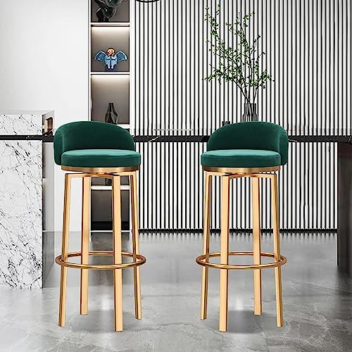 IPSU Swivel Bar Stools Set of 4 Green
