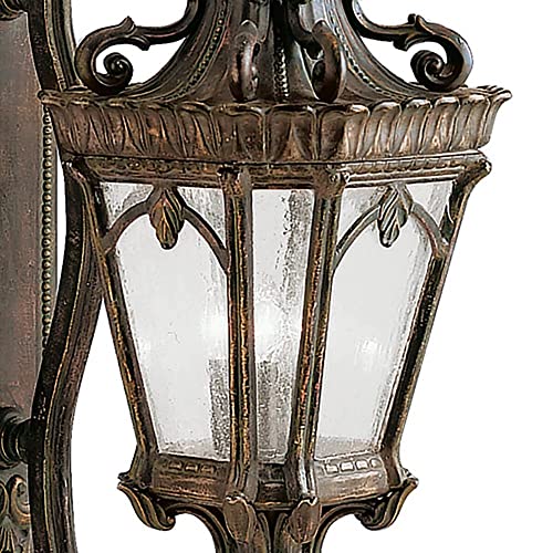 Bailey Street Home 4 Light Outdoor Wall Mount 37.75" Tall 14" Wide Londonderry Finish Clear