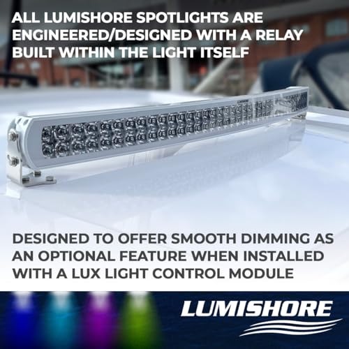 Lumishore 30 Inch LED Spotlight Waterproof White Light Bar 53,460 Lumens White